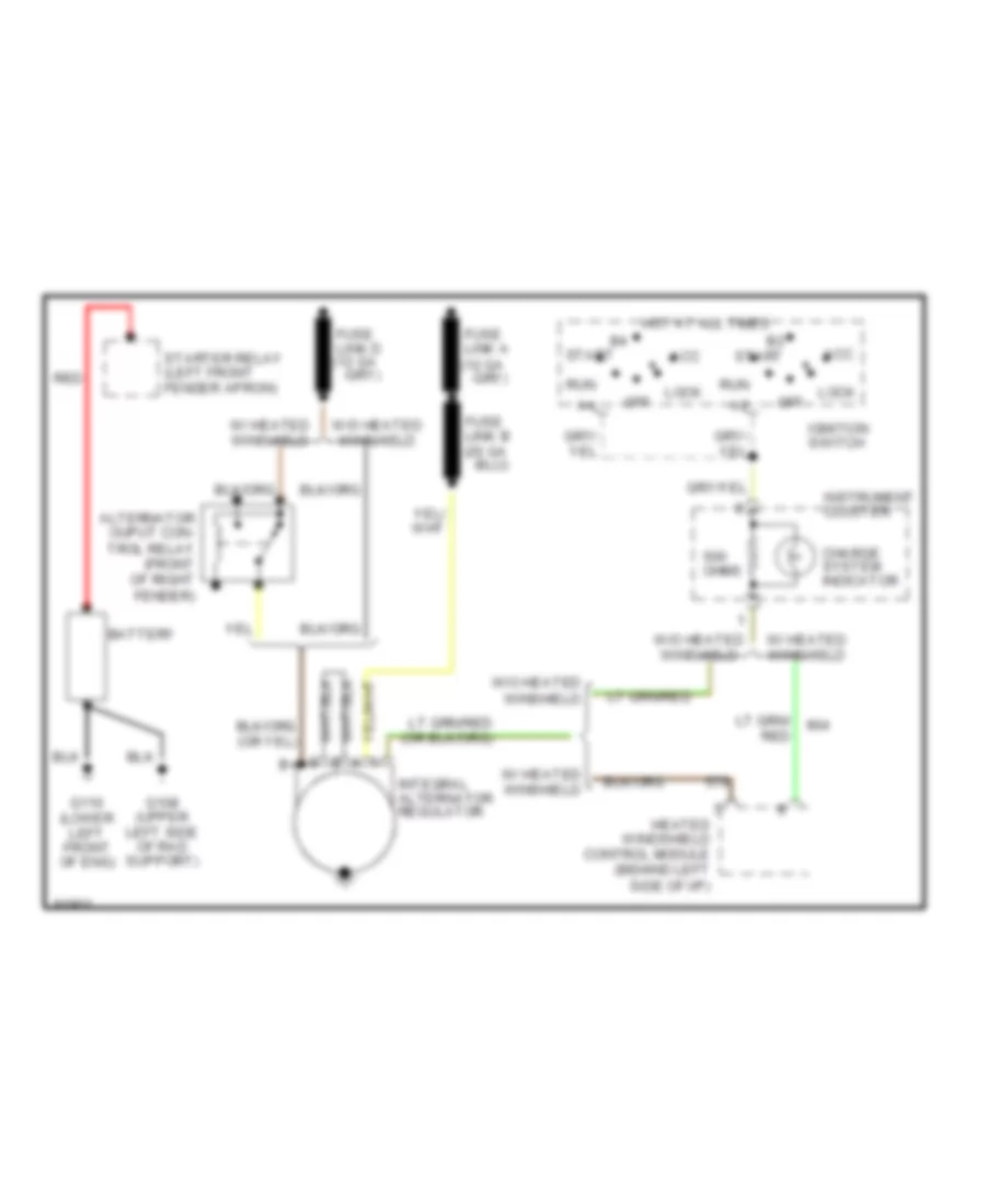 Charging Wiring Diagram for Lincoln Continental Executive 1991