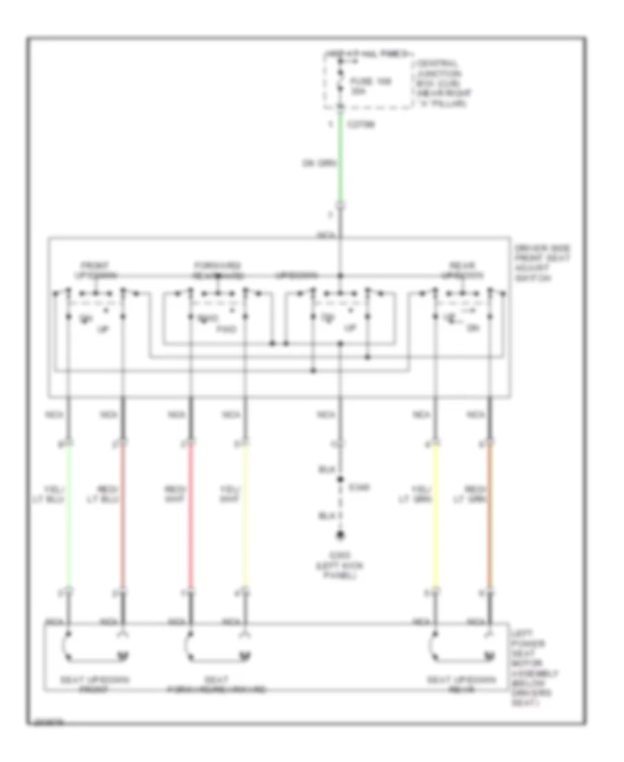 Driver Power Seat Wiring Diagram for Lincoln Mark LT 2006