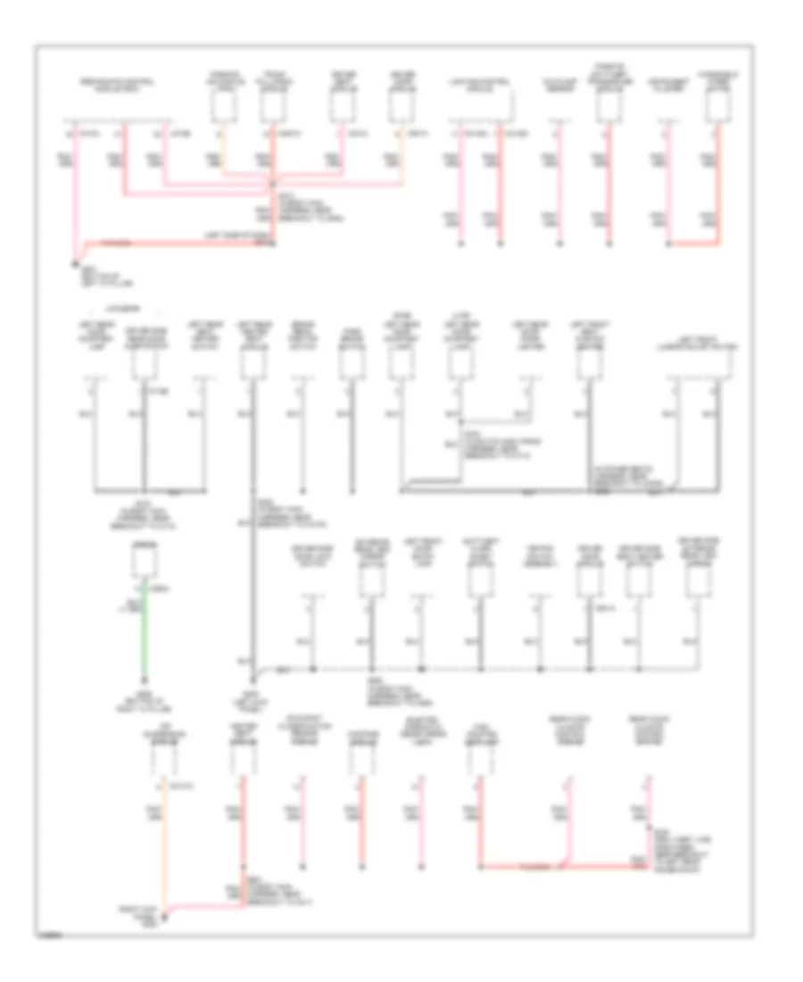 Ground Distribution Wiring Diagram (3 of 4) for Lincoln Town Car Executive L 2006