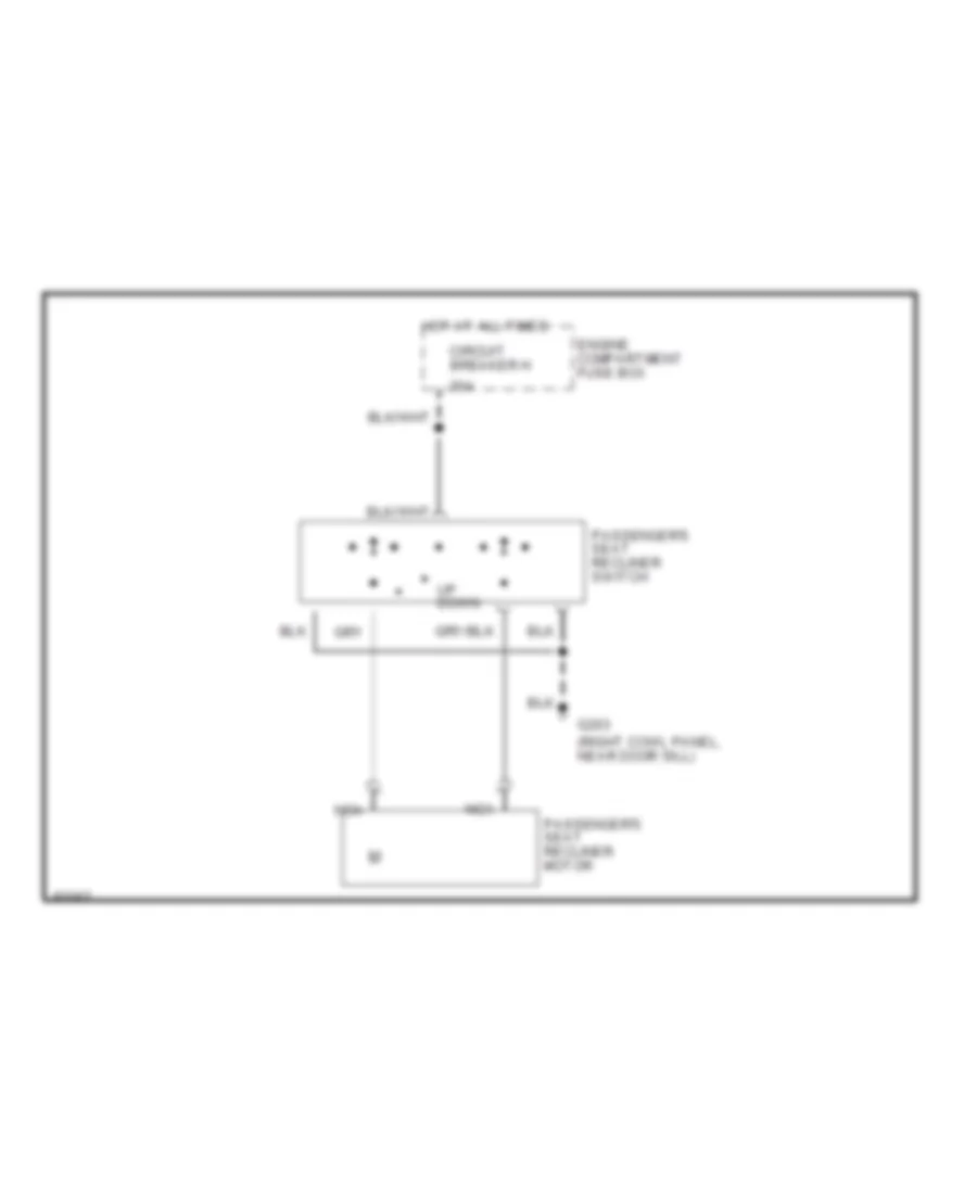 Recliner Wiring Diagram for Lincoln Town Car Executive 1991
