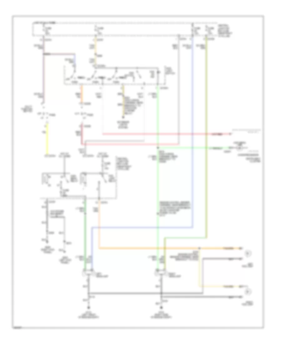 Headlamps Wiring Diagram, without DRL for Lincoln Mark LT 2007