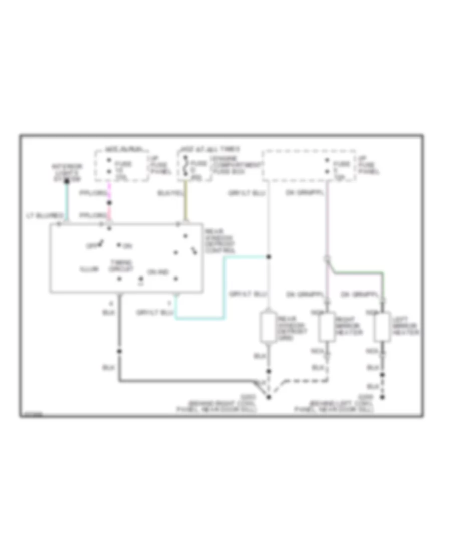 Defogger Wiring Diagram for Lincoln Town Car Cartier 1992