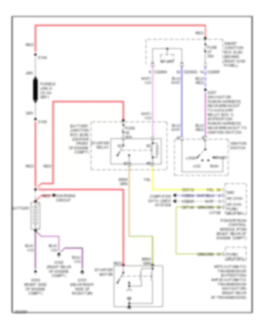 Starting Wiring Diagram, Early Production for Lincoln Navigator 2007