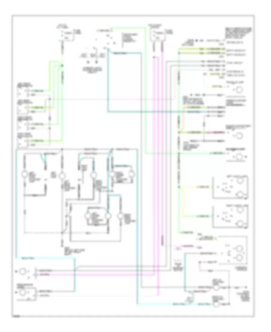 Courtesy Lamps Wiring Diagram with Remote Keyless Entry for Lincoln Continental Executive 1993