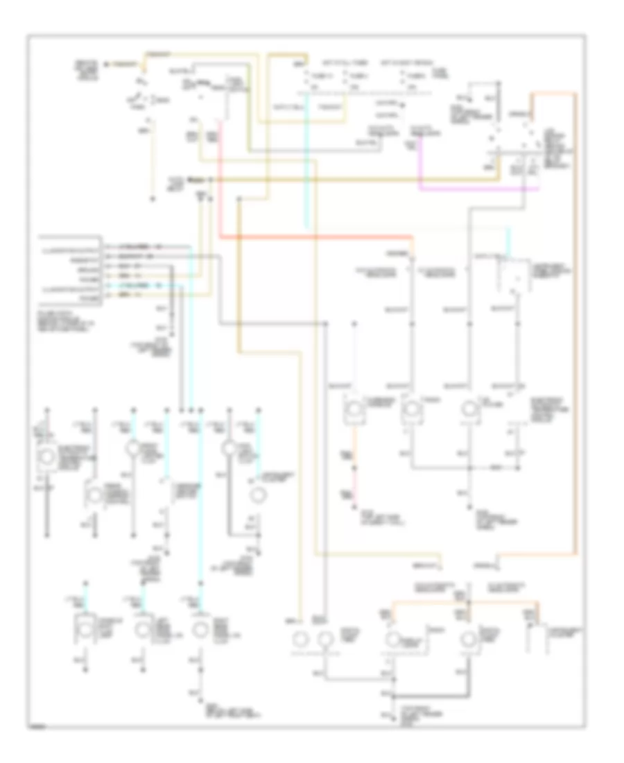 Instrument Illumination Wiring Diagram for Lincoln Continental Executive 1993