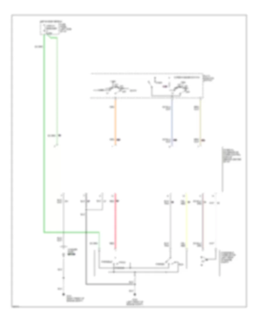 Электросхема стеклоочистителя, дворников и омывателя для Lincoln Continental Executive 1993