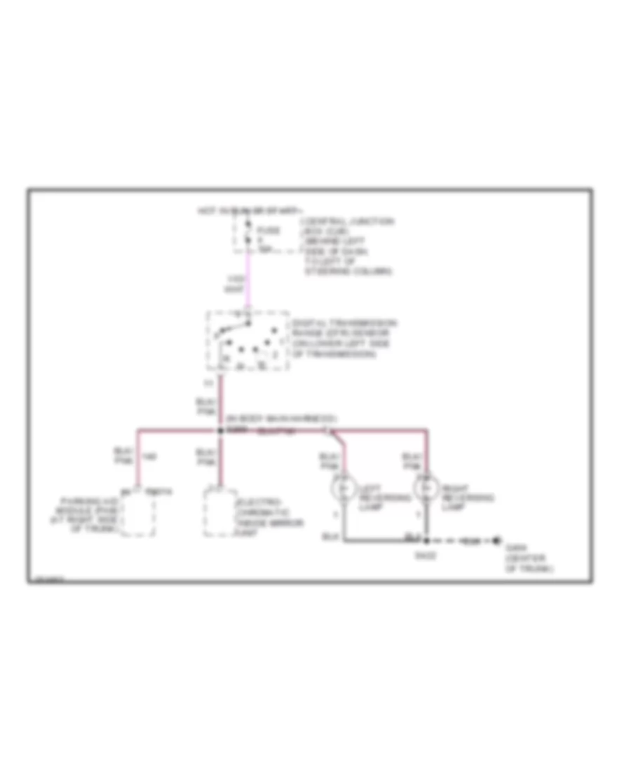 Back up Lamps Wiring Diagram for Lincoln Town Car Designer 2007