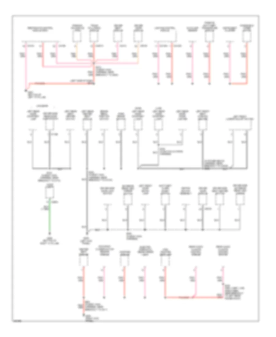 Ground Distribution Wiring Diagram (3 of 4) for Lincoln Town Car Designer 2007