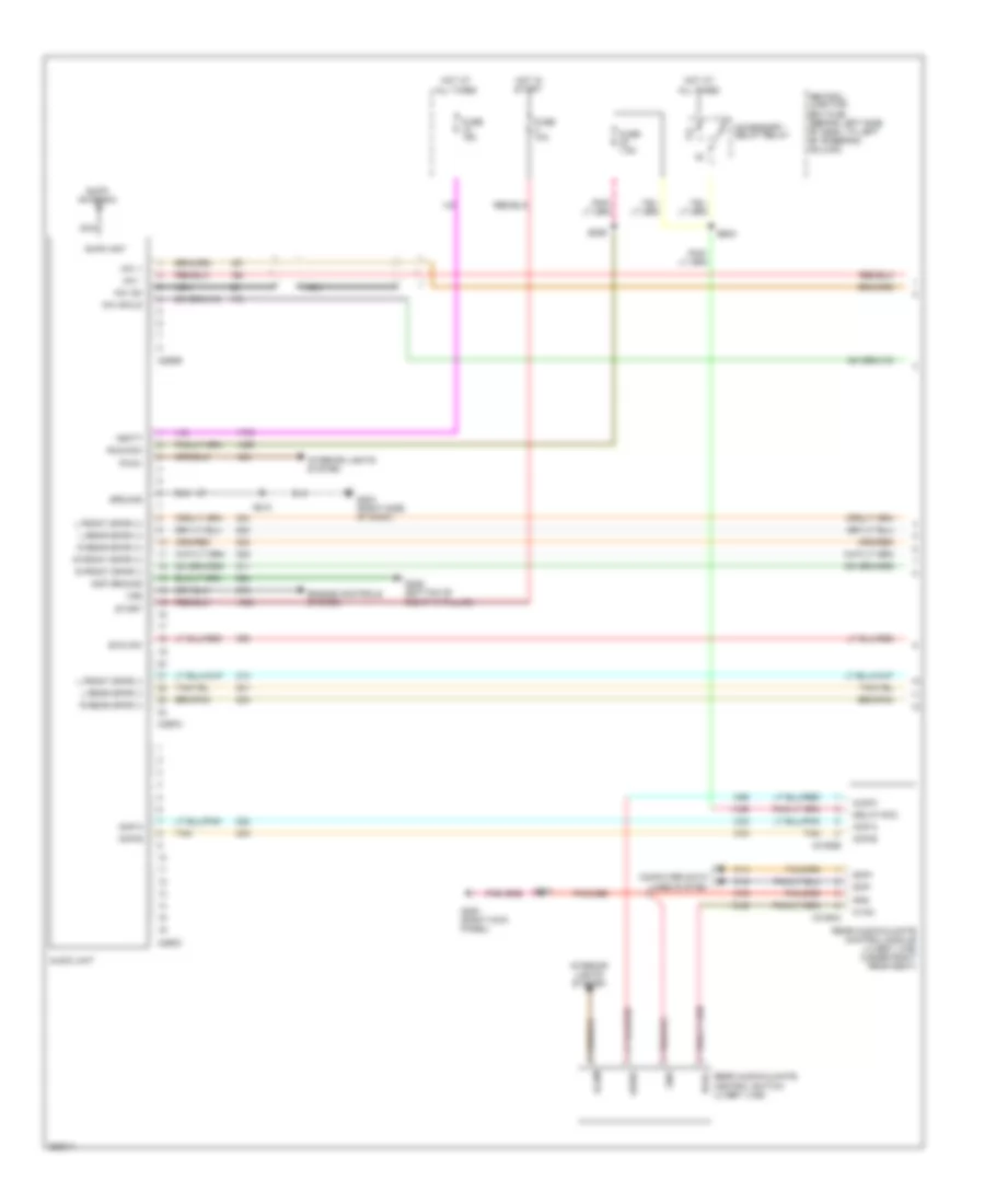 Radio Wiring Diagram, without Navigation (1 of 2) for Lincoln Town Car Designer 2007