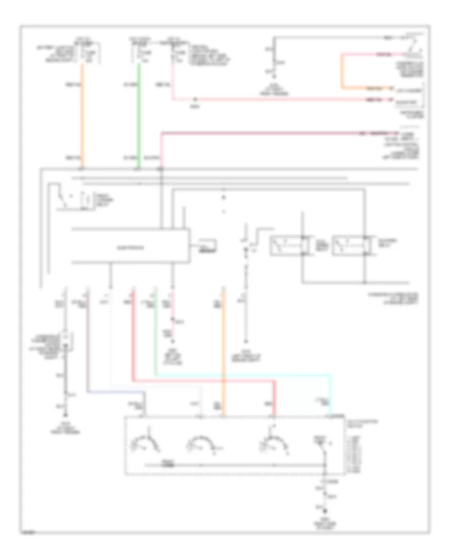 Электросхема стеклоочистителя, дворников и омывателя для Lincoln Town Car Executive L 2007