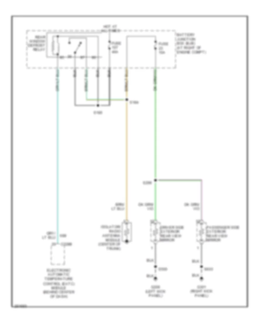Defoggers Wiring Diagram for Lincoln Town Car Signature 2007