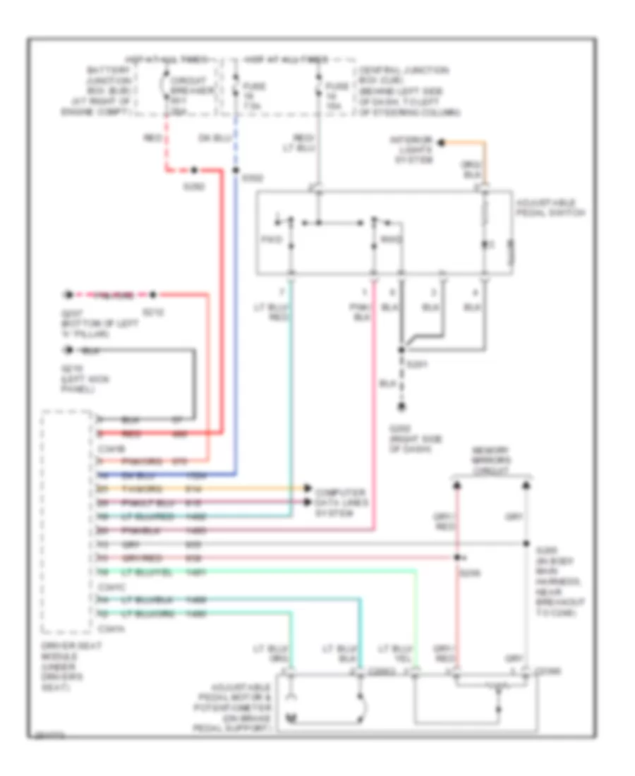 Adjustable Pedal Wiring Diagram for Lincoln Town Car Signature L 2007