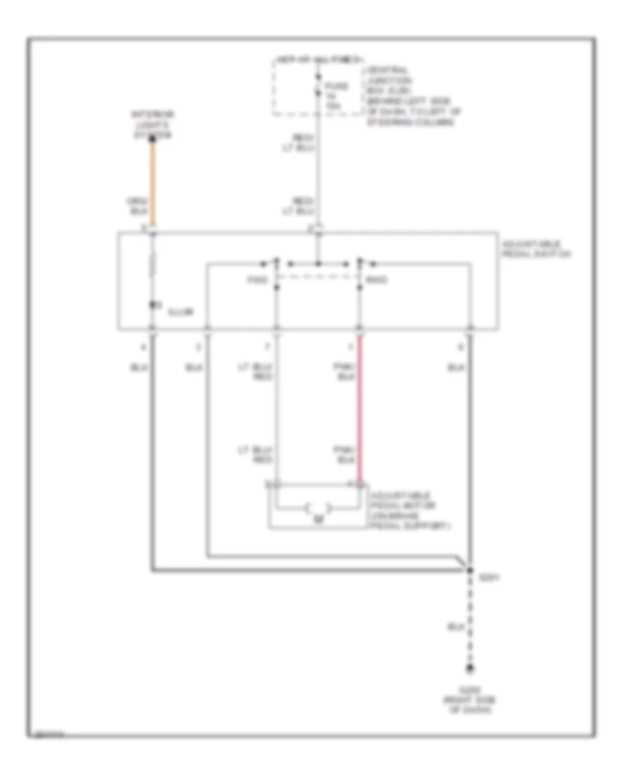 Adjustable Pedal Wiring Diagram for Lincoln Town Car Signature L 2007