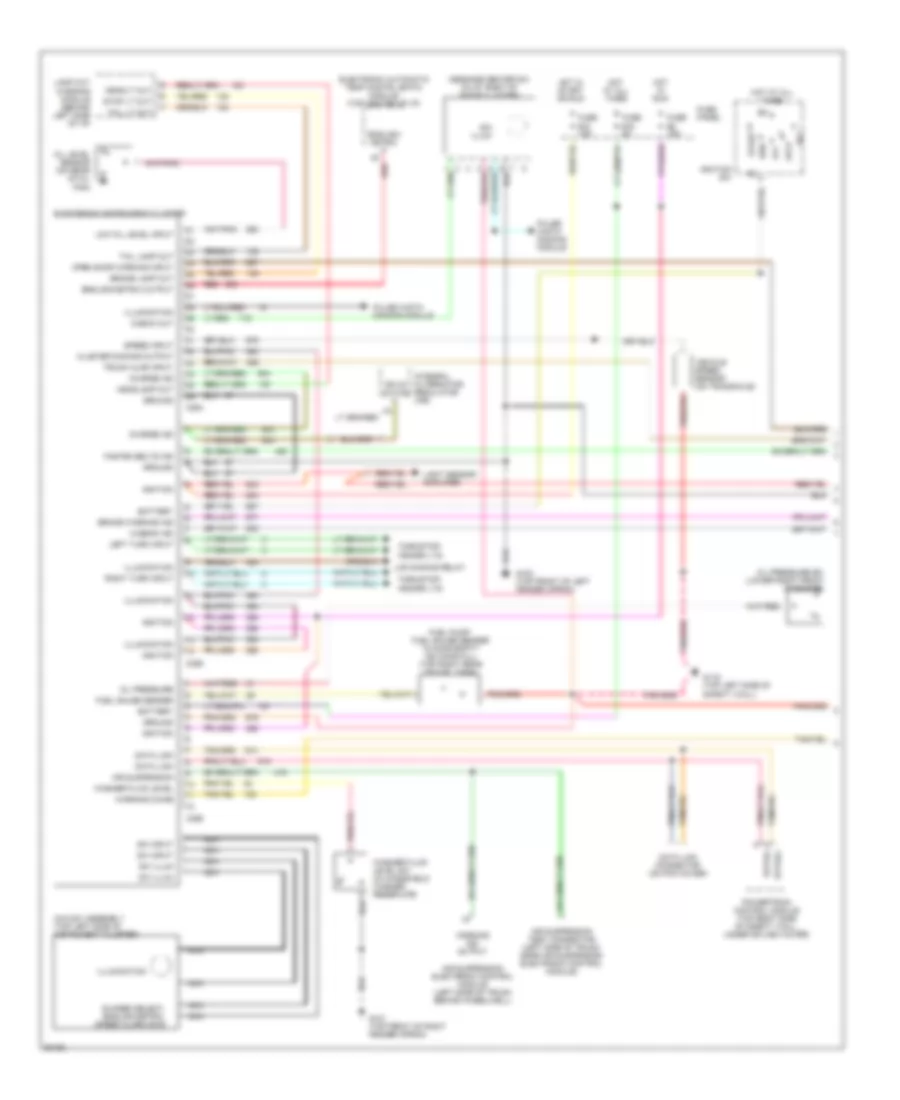 Instrument Cluster Wiring Diagram 1 of 2 for Lincoln Continental Executive 1994