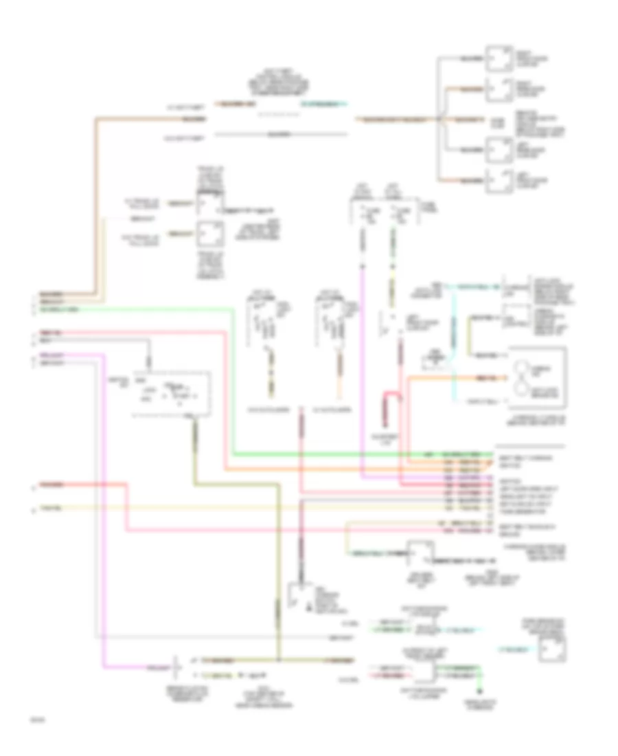 Instrument Cluster Wiring Diagram 2 of 2 for Lincoln Continental Executive 1994