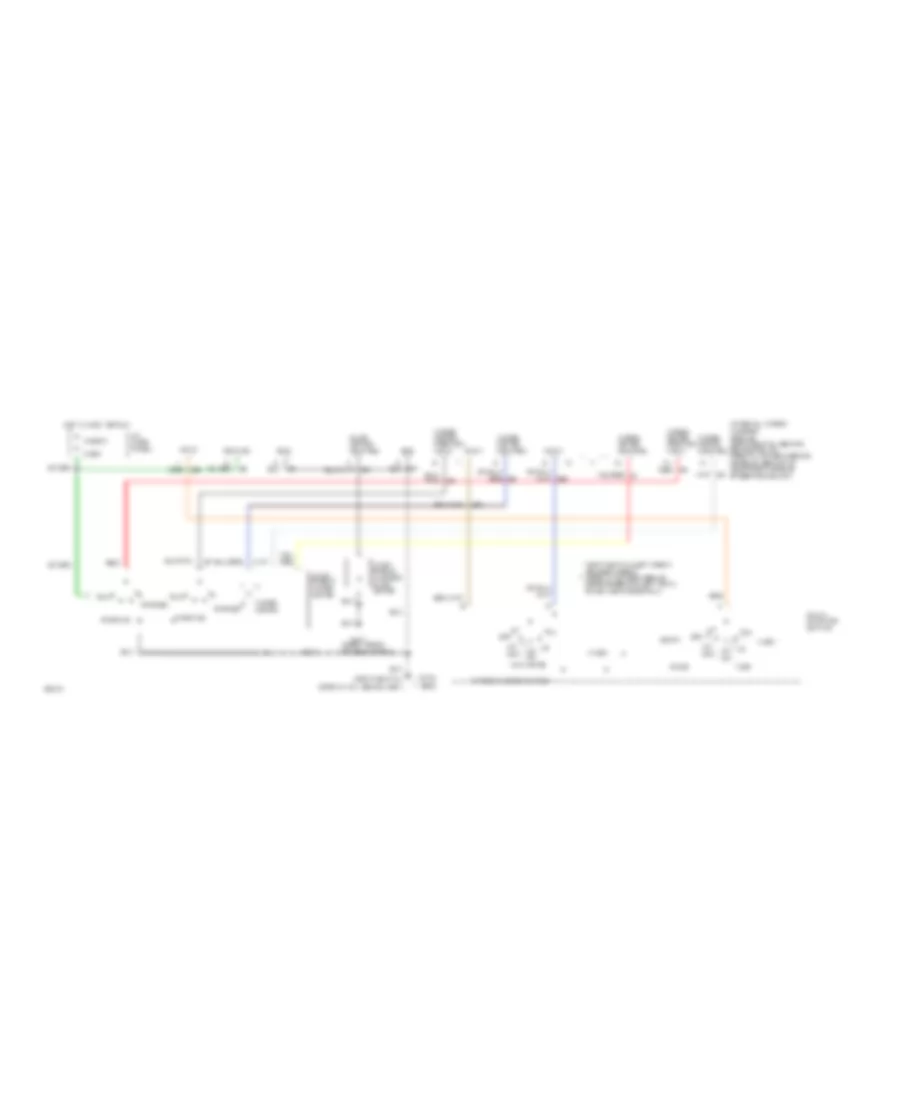 Электросхема стеклоочистителя, дворников и омывателя Интервала для Lincoln Continental Executive 1994