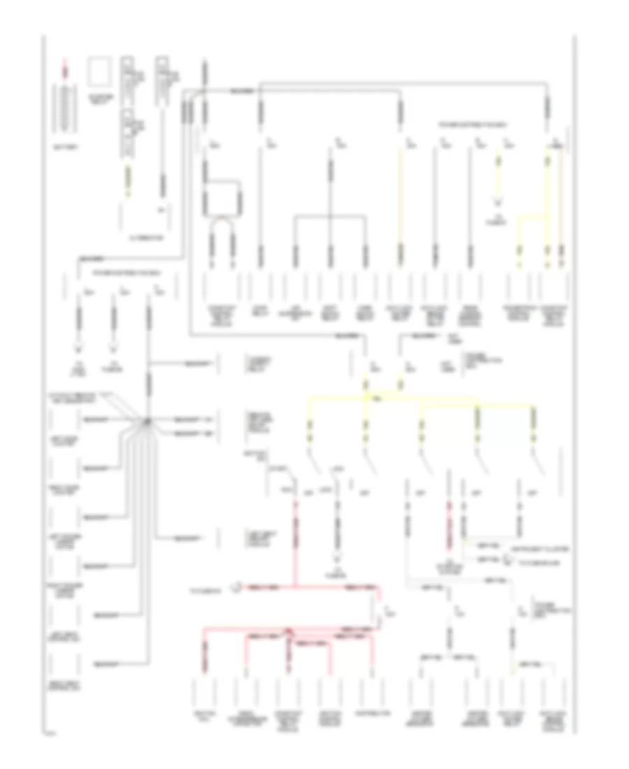 Power Distribution Wiring Diagram 1 of 3 for Lincoln Continental Signature Series 1994