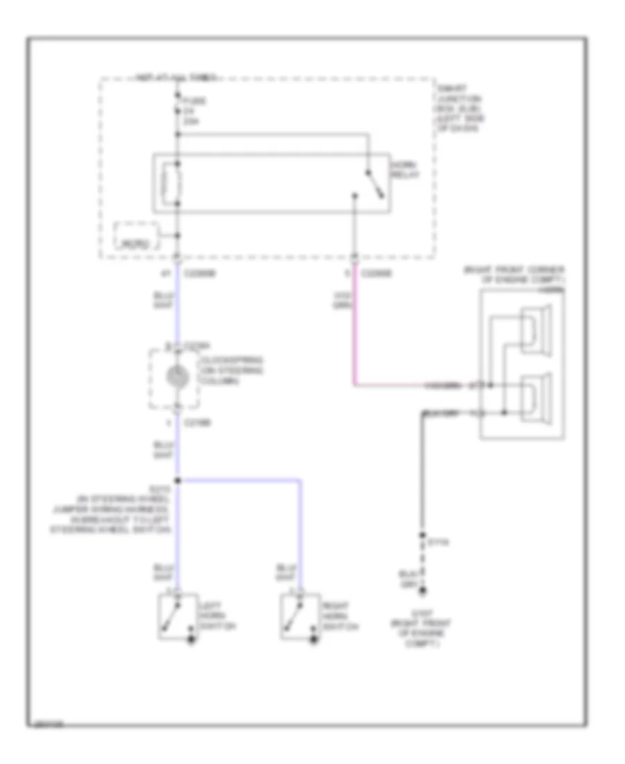 Horn Wiring Diagram for Lincoln MKX 2008