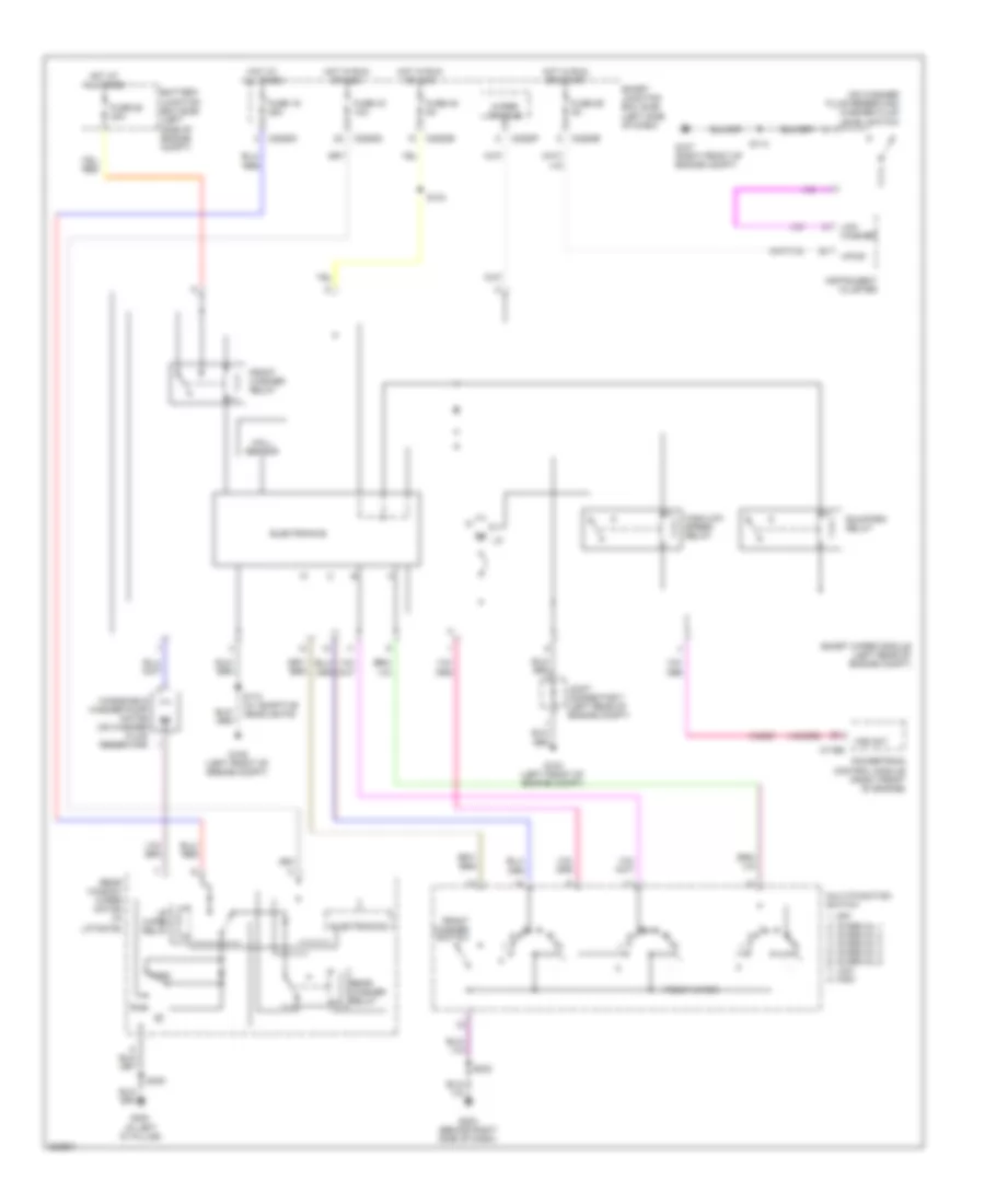 Электросхема передних стеклоочистителей дворников и омывателя лобового стекла для Lincoln MKX 2008