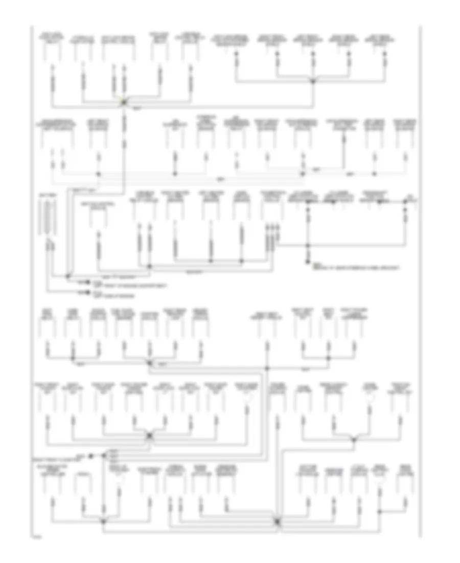 Ground Distribution Wiring Diagram 1 of 3 for Lincoln Mark VIII 1994