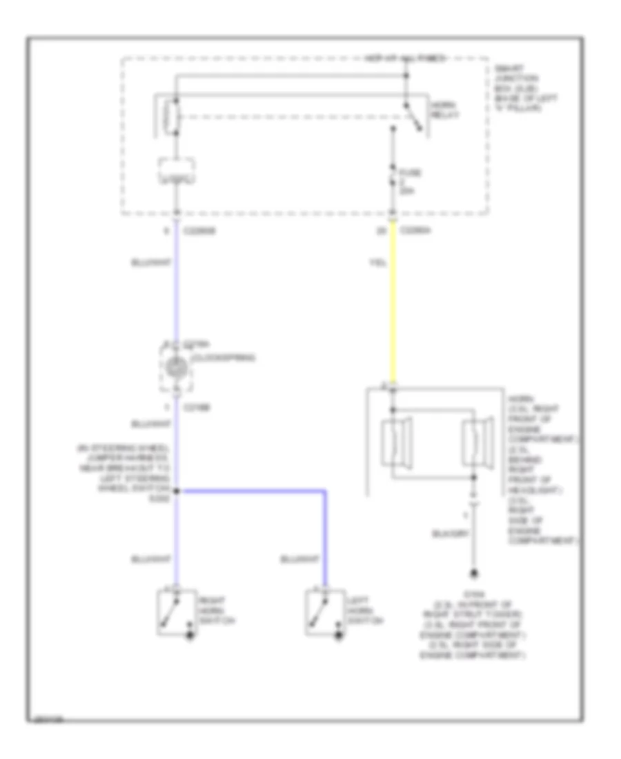 Horn Wiring Diagram for Lincoln MKZ 2008