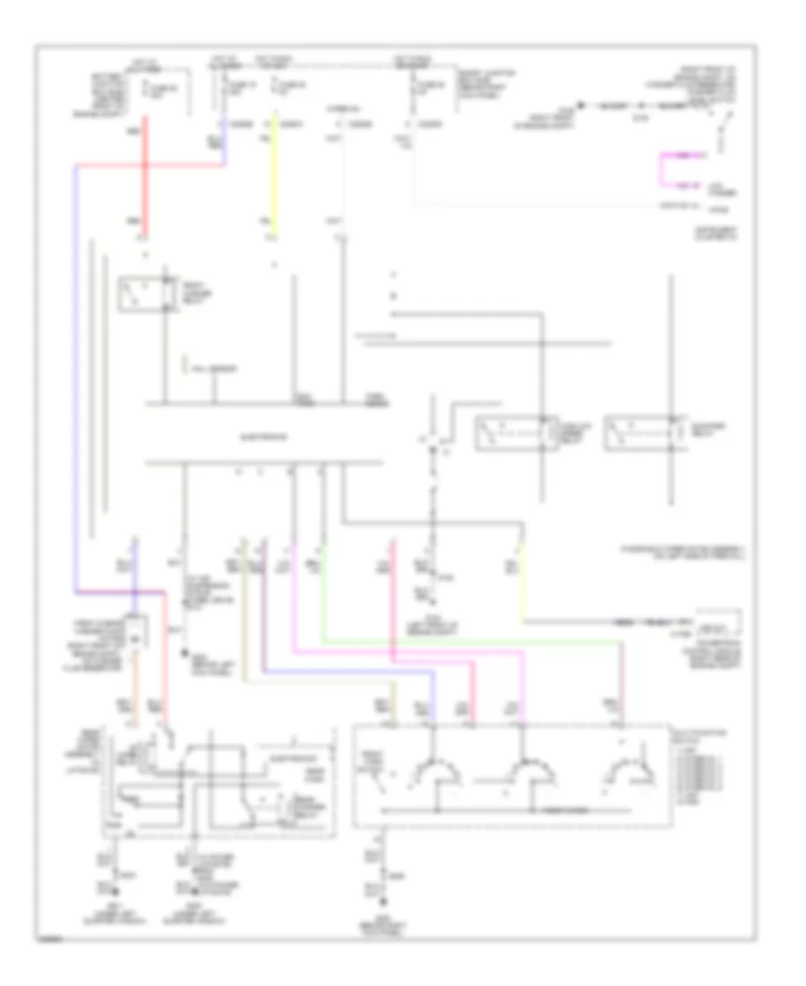 Электросхема передних стеклоочистителей дворников и омывателя лобового стекла для Lincoln Navigator 2008