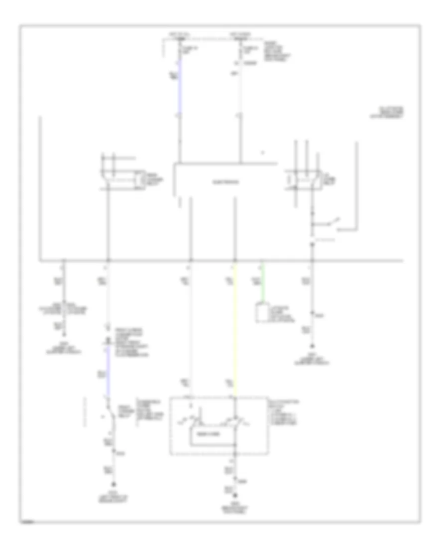 Электросхема заднего стеклоочистителя и омывателя стекла для Lincoln Navigator 2008