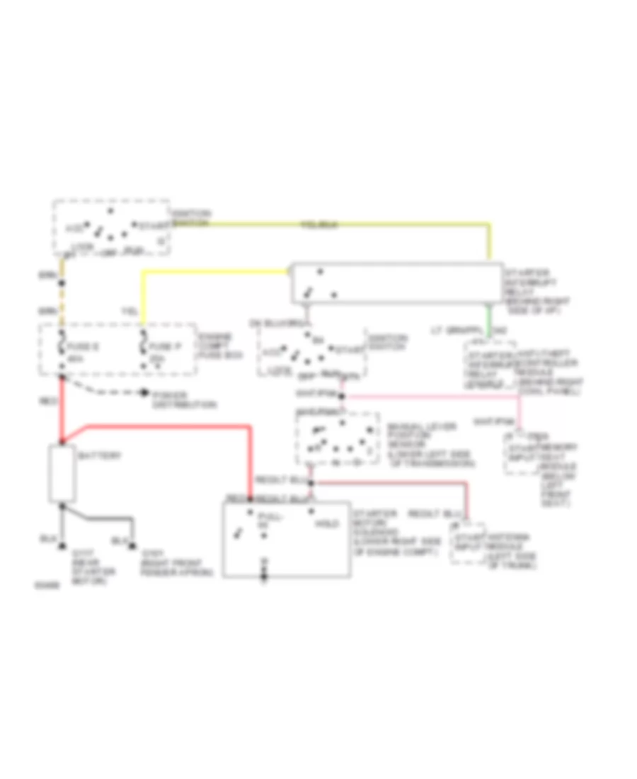 Starting Wiring Diagram, with Anti-theft for Lincoln Town Car Executive 1994