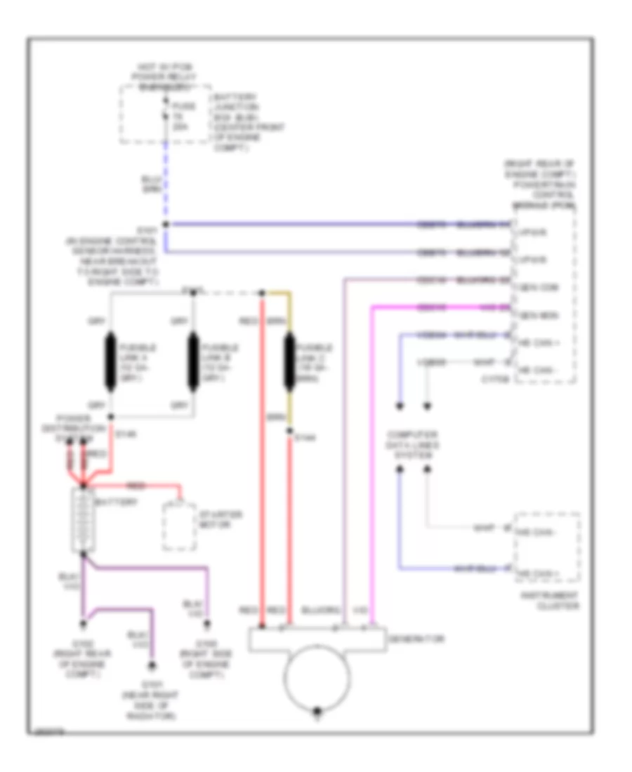 Charging Wiring Diagram for Lincoln Navigator L 2008