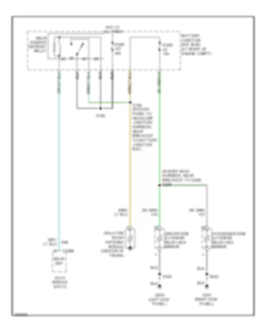 Defoggers Wiring Diagram for Lincoln Town Car Executive 2008