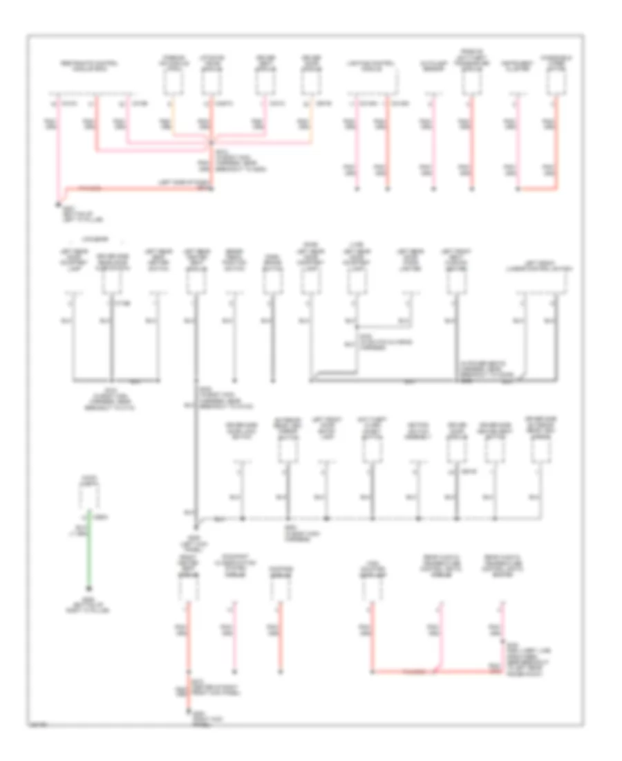 Ground Distribution Wiring Diagram 3 of 4 for Lincoln Town Car Executive 2008