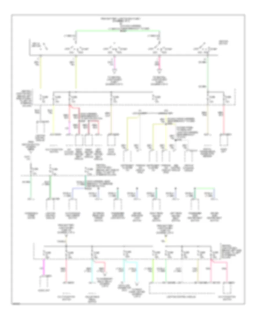Power Distribution Wiring Diagram (2 of 3) for Lincoln Town Car Executive 2008