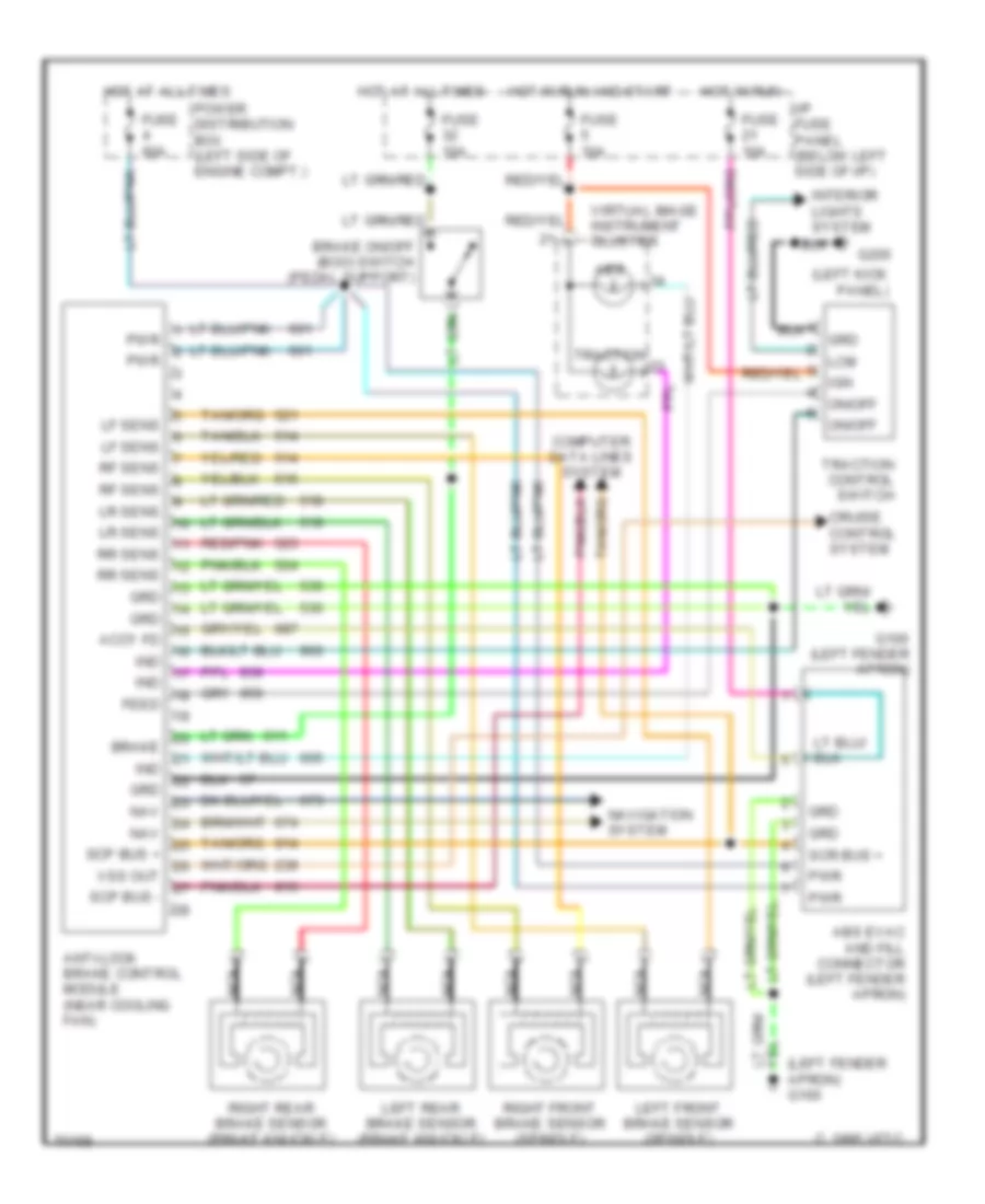 Anti lock Brake Wiring Diagrams for Lincoln Continental 1995