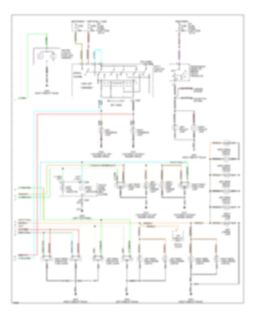 Exterior Light Wiring Diagram 2 of 2 for Lincoln Continental 1995