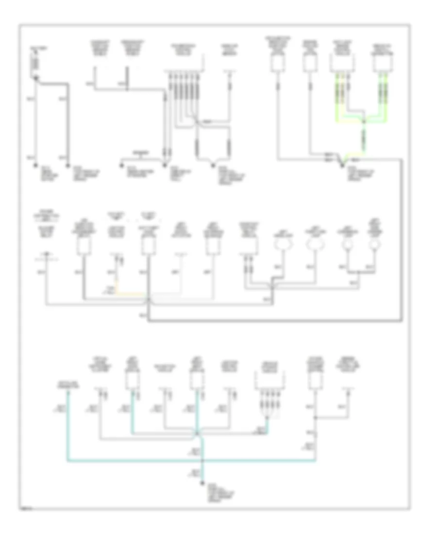 Ground Distribution Wiring Diagram 1 of 4 for Lincoln Continental 1995