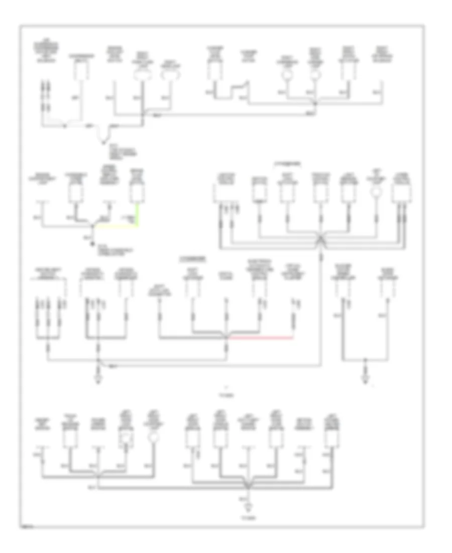 Ground Distribution Wiring Diagram 2 of 4 for Lincoln Continental 1995