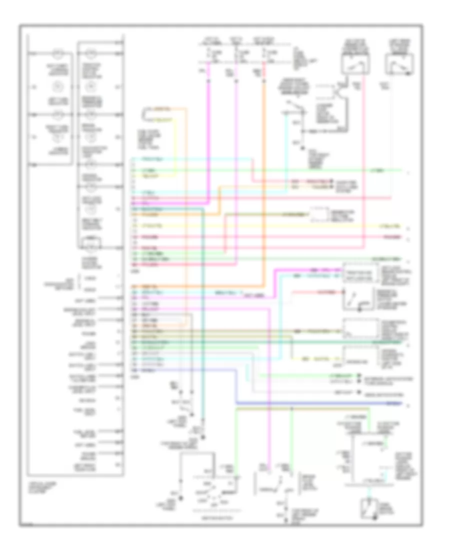 Instrument Cluster Wiring Diagram without Navigation 1 of 2 for Lincoln Continental 1995