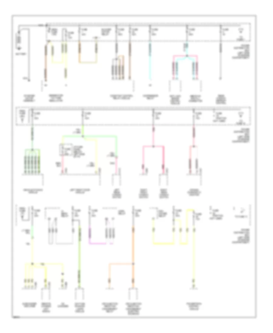 Power Distribution Wiring Diagram 1 of 5 for Lincoln Continental 1995