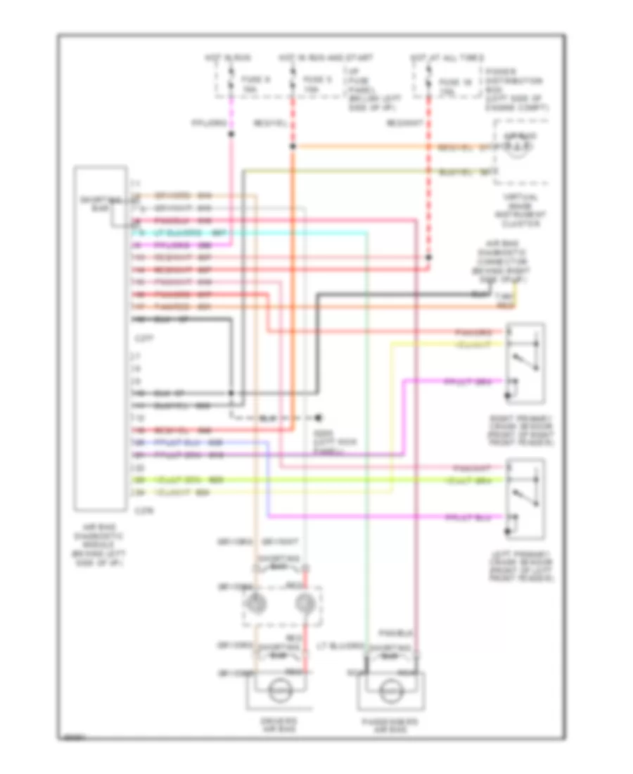 Supplemental Restraint Wiring Diagram for Lincoln Continental 1995