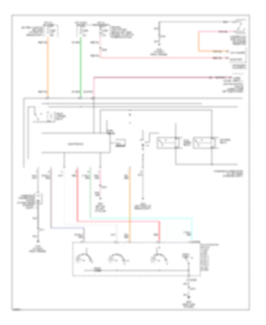 Электросхема стеклоочистителя, дворников и омывателя для Lincoln Town Car Executive L 2008