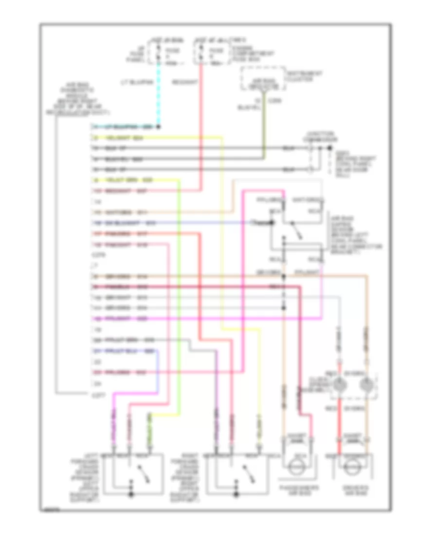 Supplemental Restraint Wiring Diagram for Lincoln Mark VIII 1995