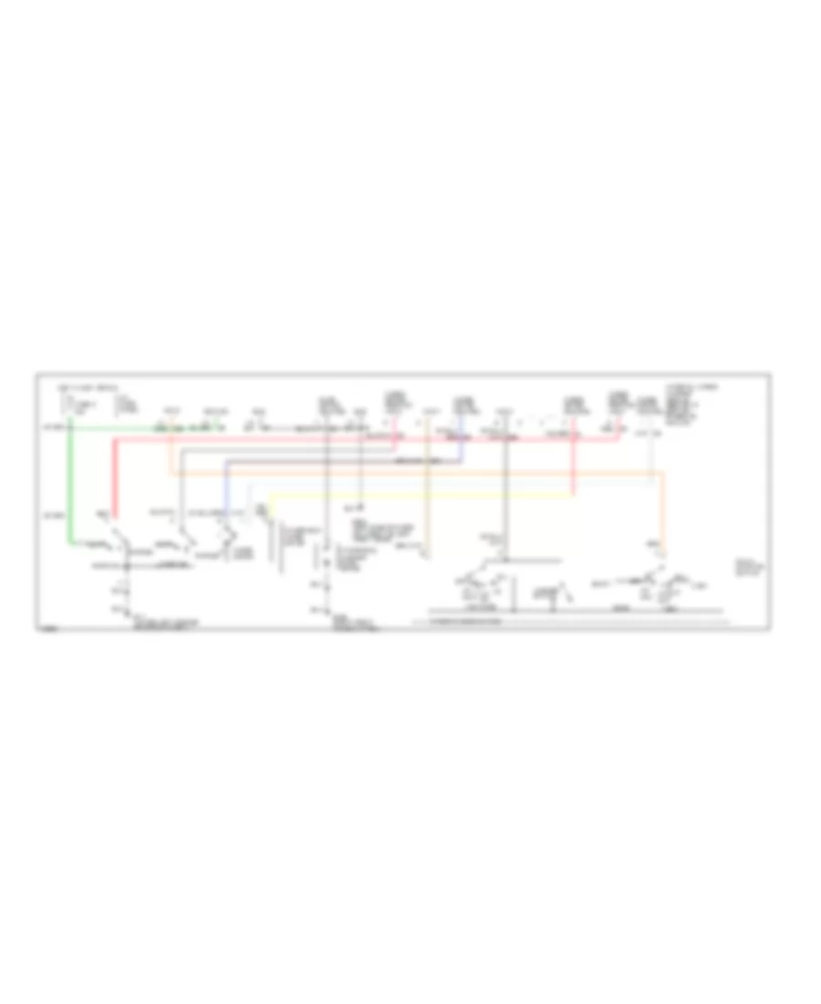 Электросхема стеклоочистителя, дворников и омывателя для Lincoln Mark VIII 1995