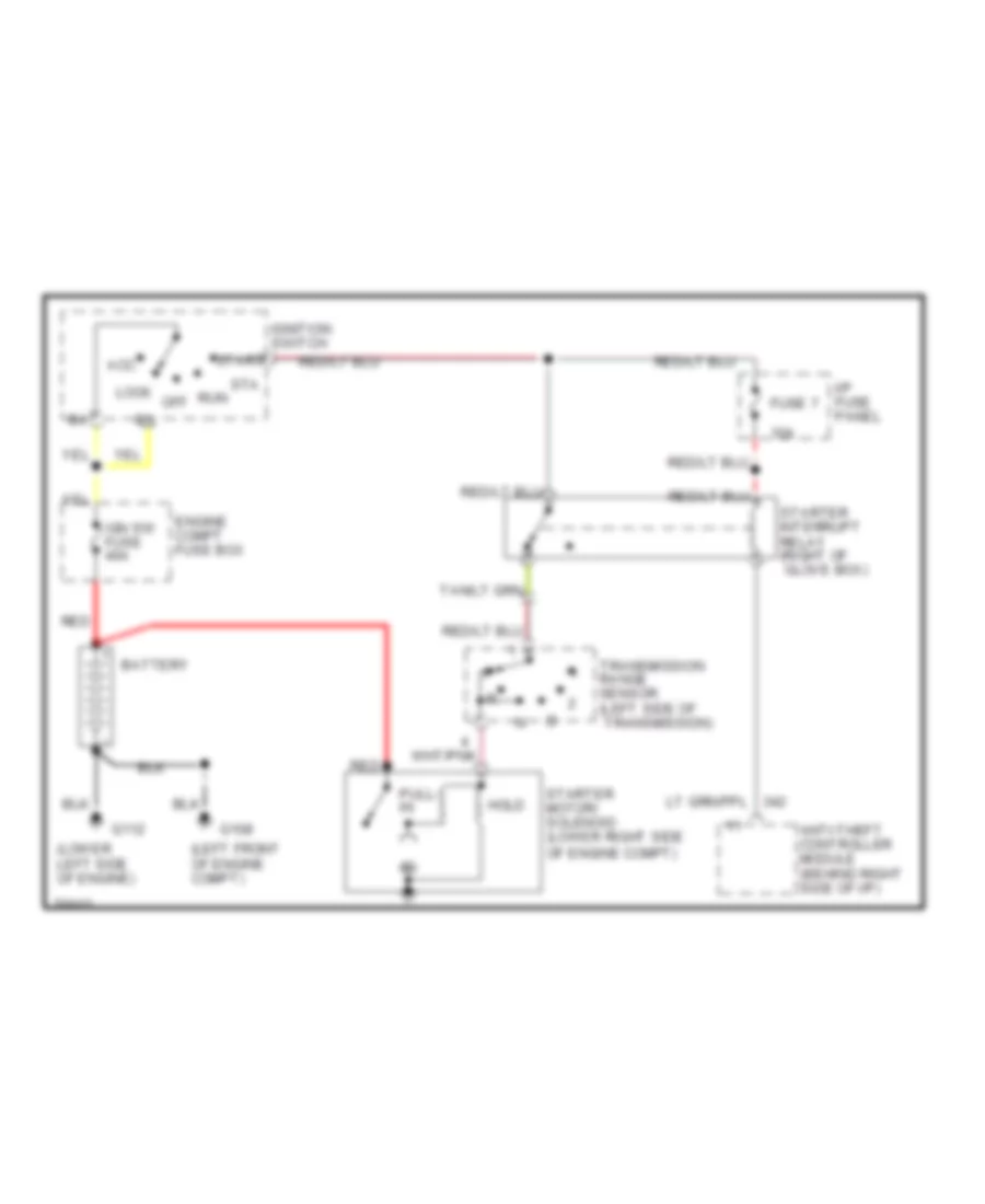 Starting Wiring Diagram for Lincoln Mark VIII LSC 1995