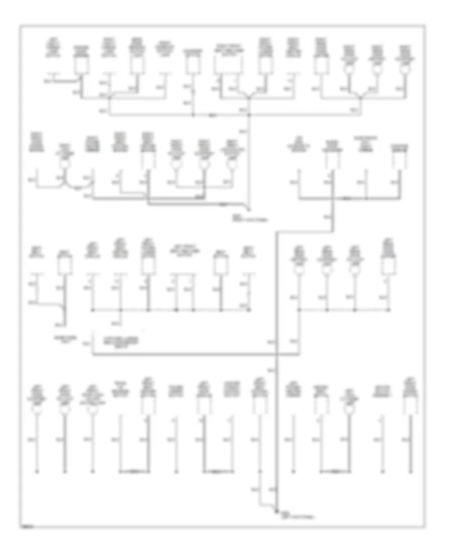 Ground Distribution Wiring Diagram (2 of 3) for Lincoln Town Car Cartier 1995