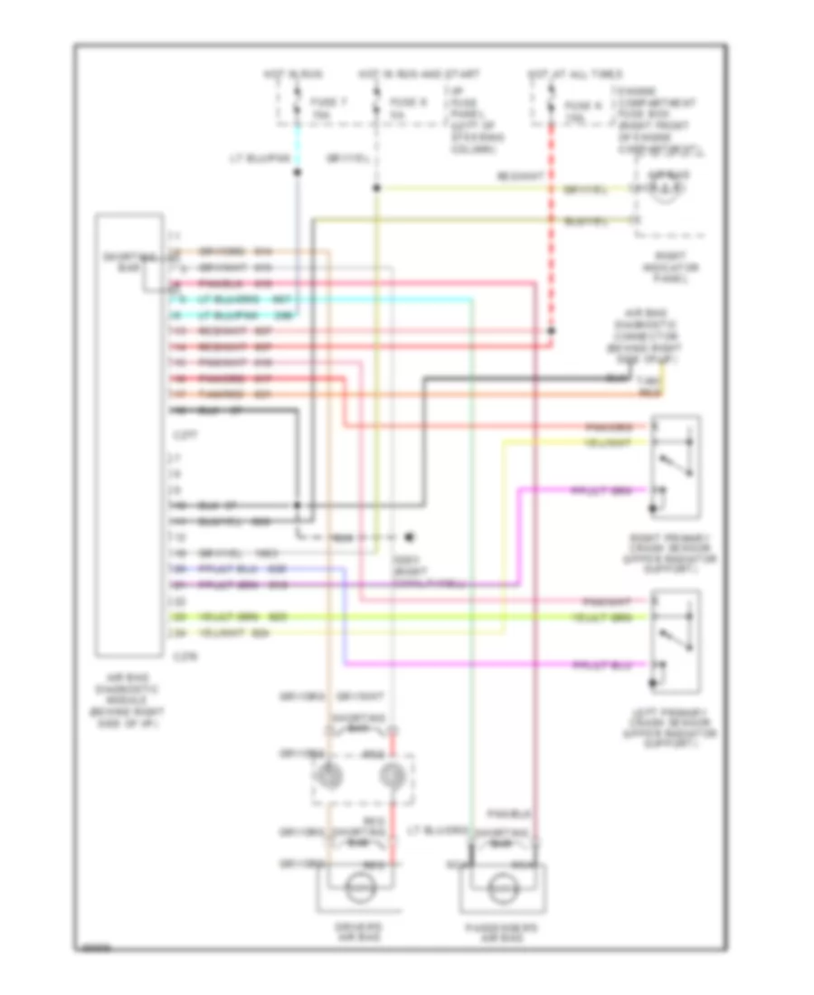 Supplemental Restraint Wiring Diagram for Lincoln Town Car Cartier 1995