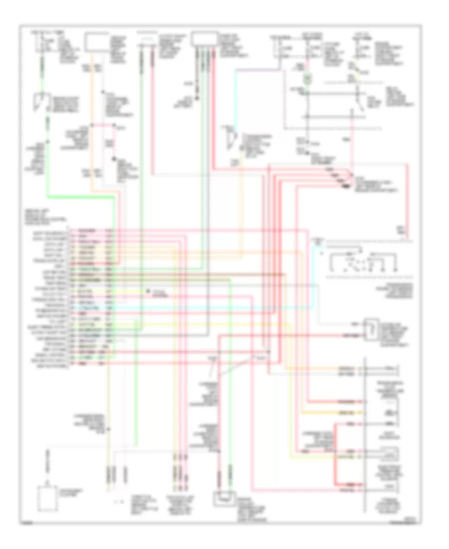 4.6L, Transmission Wiring Diagram for Lincoln Town Car Cartier 1995
