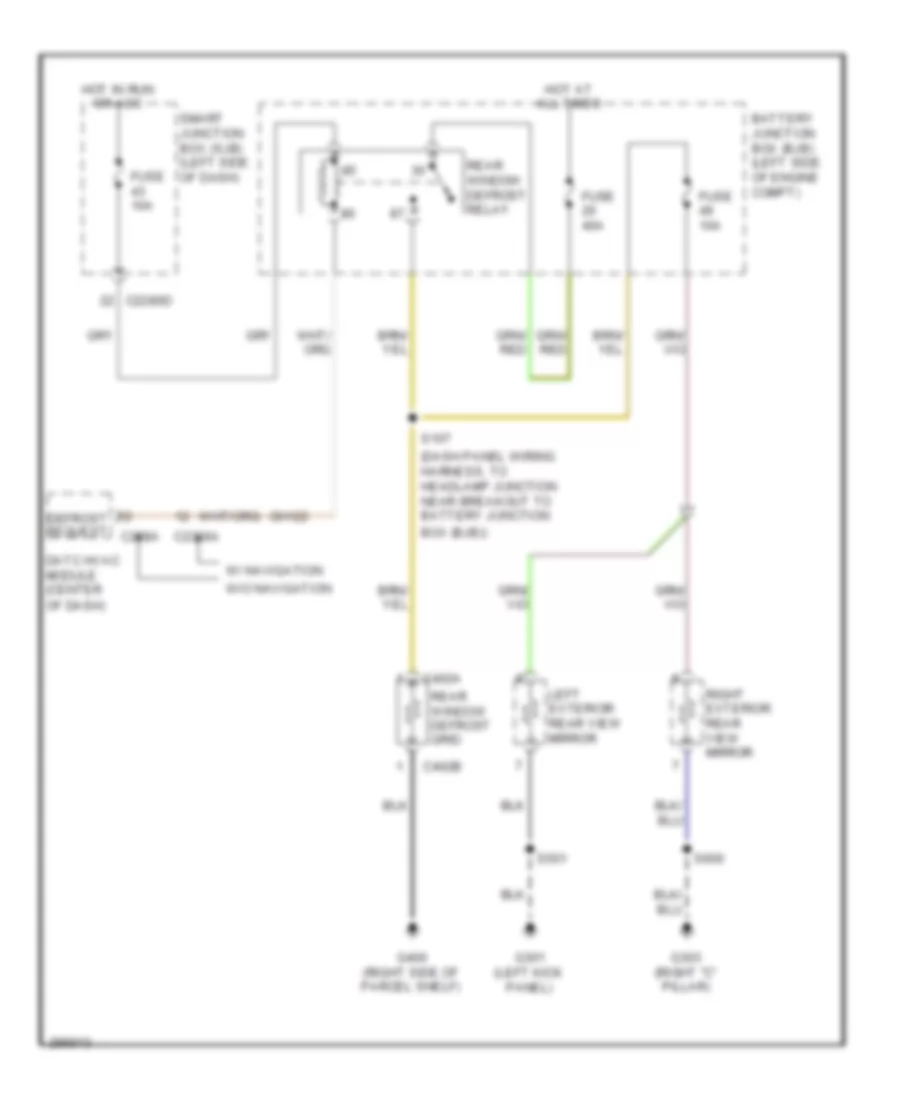 Defoggers Wiring Diagram for Lincoln MKS 2009