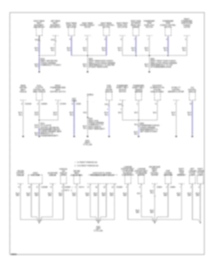 Ground Distribution Wiring Diagram 3 of 3 for Lincoln MKS 2009