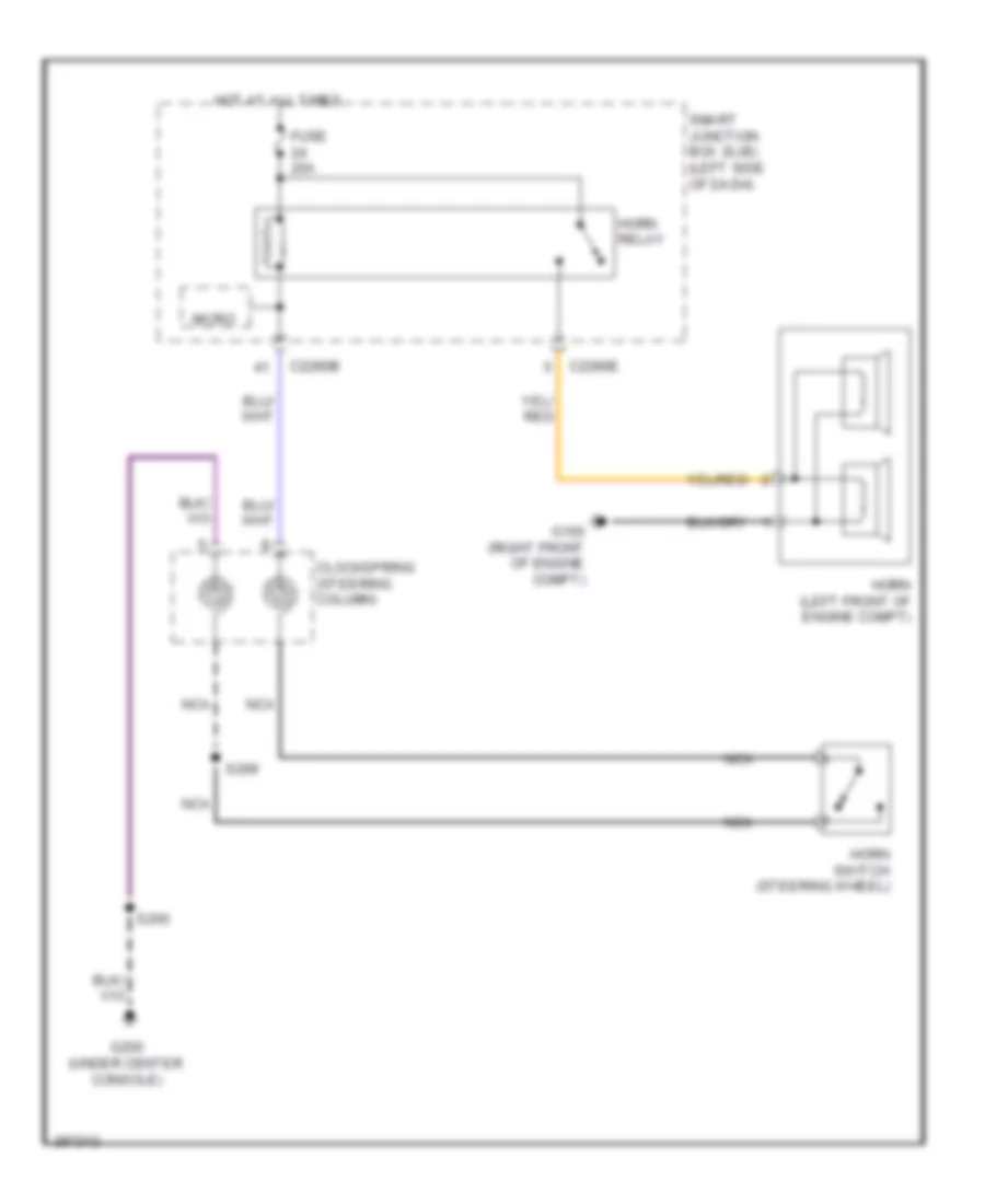 Horn Wiring Diagram for Lincoln MKS 2009