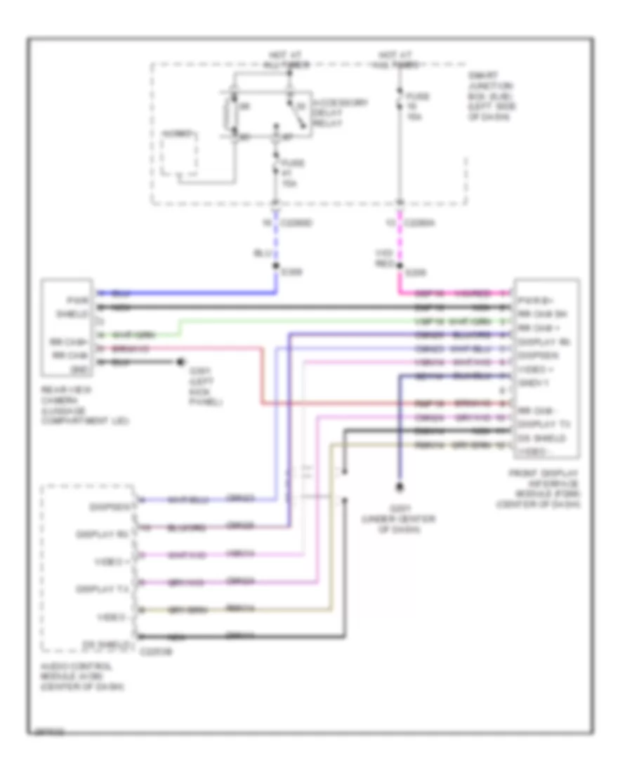 Rear Camera Wiring Diagram for Lincoln MKS 2009
